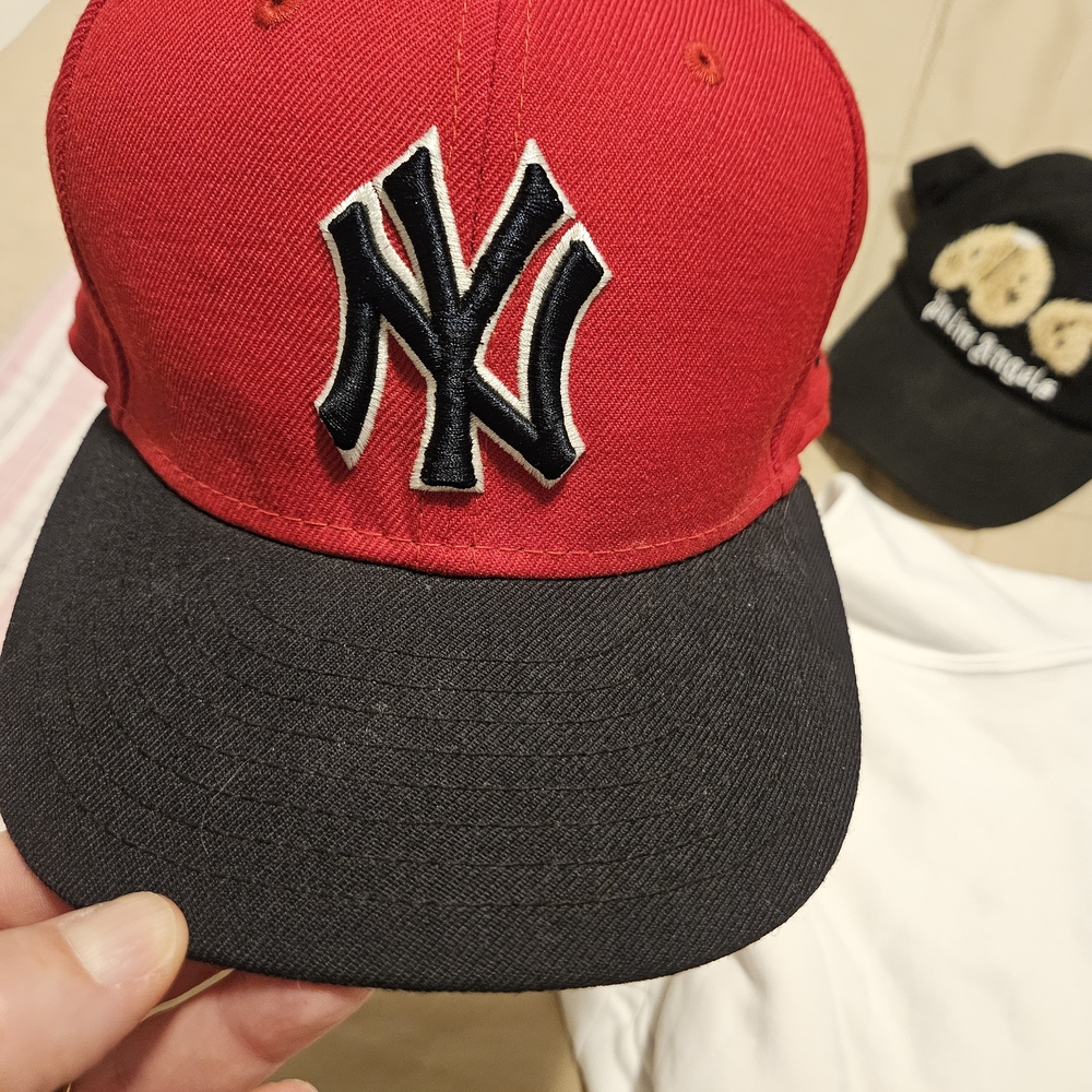 Red and Black NY Logo Cap